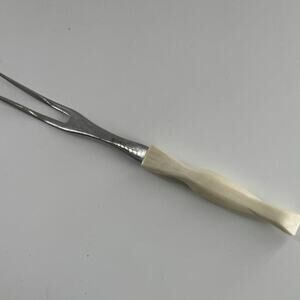 Cutco #1727 Carving Fork Pearl White Handle Made in USA